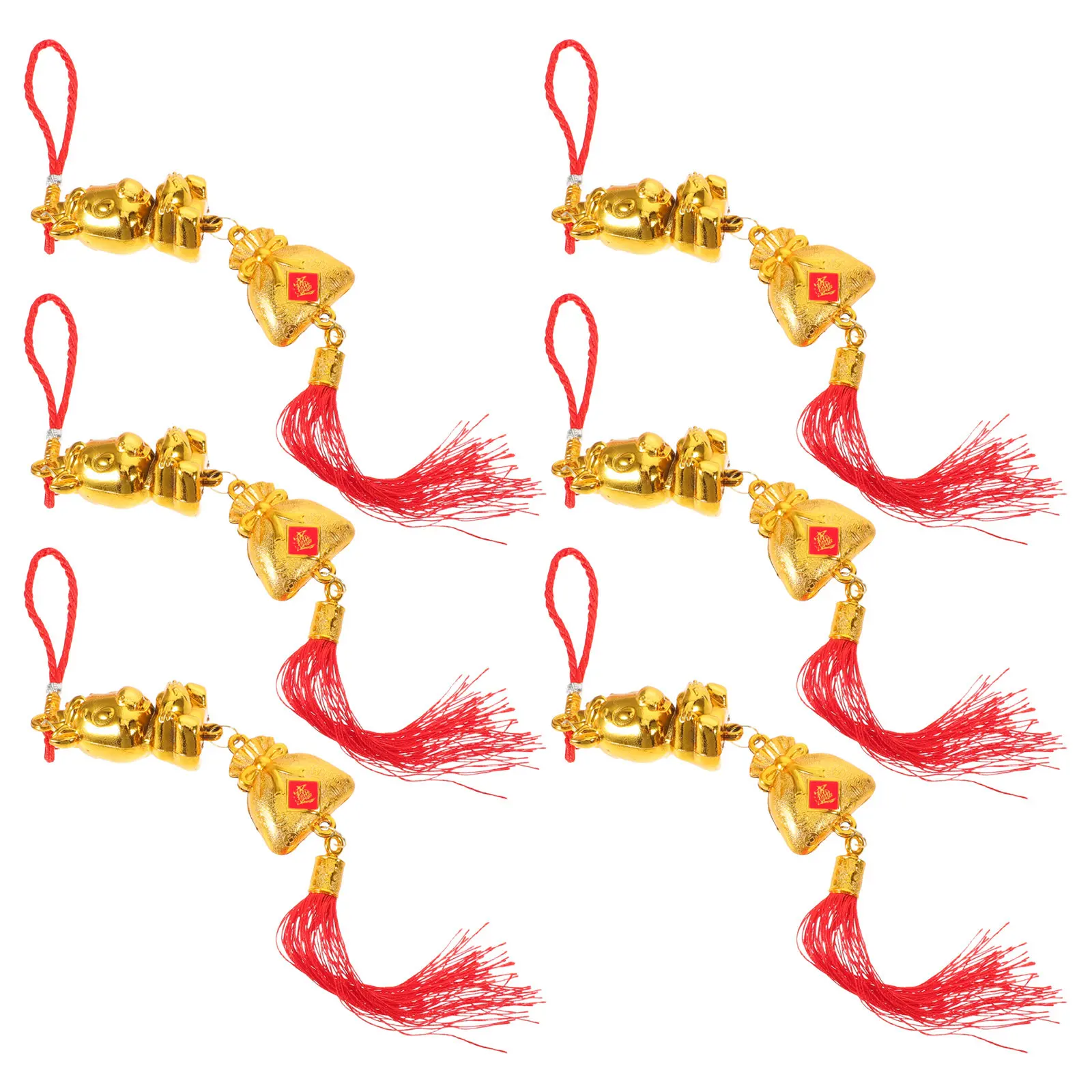 6Pcs Chinese New Year Horse Hanging Tassel Ornaments Lucky Charm Decorations for Spring Festival Wall Bonsai Tree Car view 2