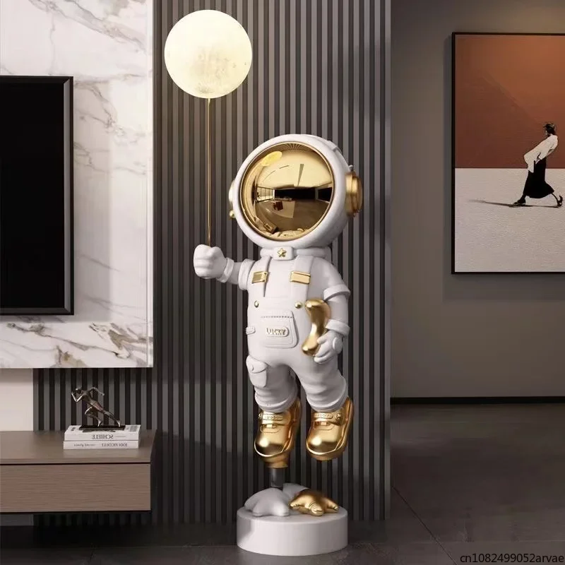 

AR Космический астронавт для гостиной, напольные скульптурные украшения, поднос для хранения ТВ-шкафа и светящийся, подарки для украшения дома