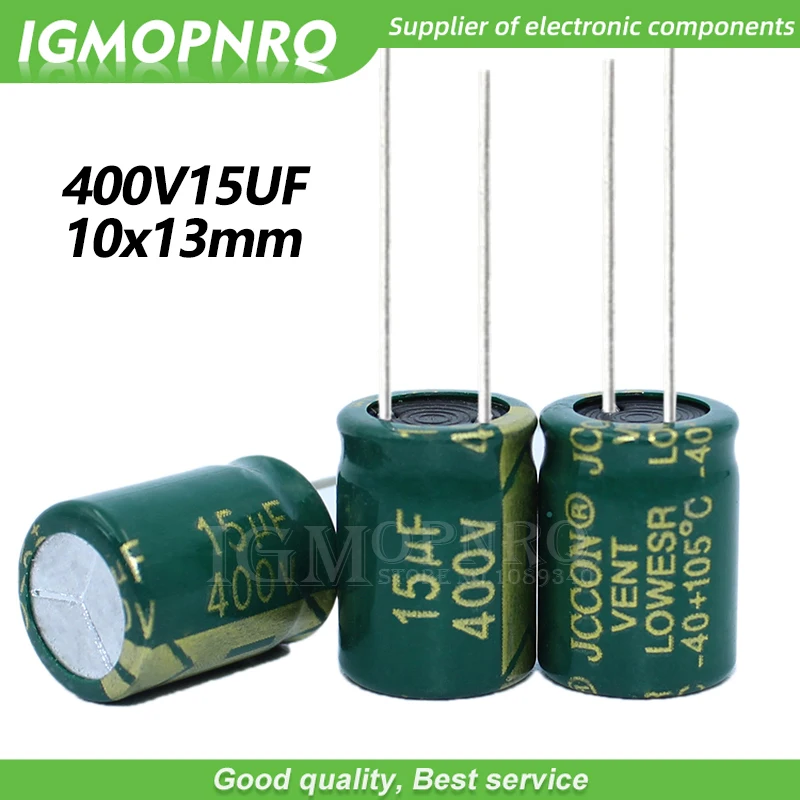10pcs 400 v15uf 10*13mm igmopnrq Aluminium-Elektrolyt kondensator hoch häufig niedrige Impedanz 10x13mm