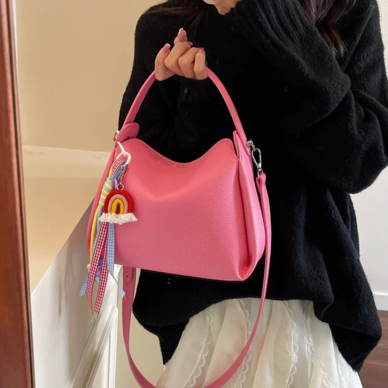 

Женская сумка через плечо из кожи с медным принтом, модный люксембург, просторный, мягкий, повседневный, изысканный вид