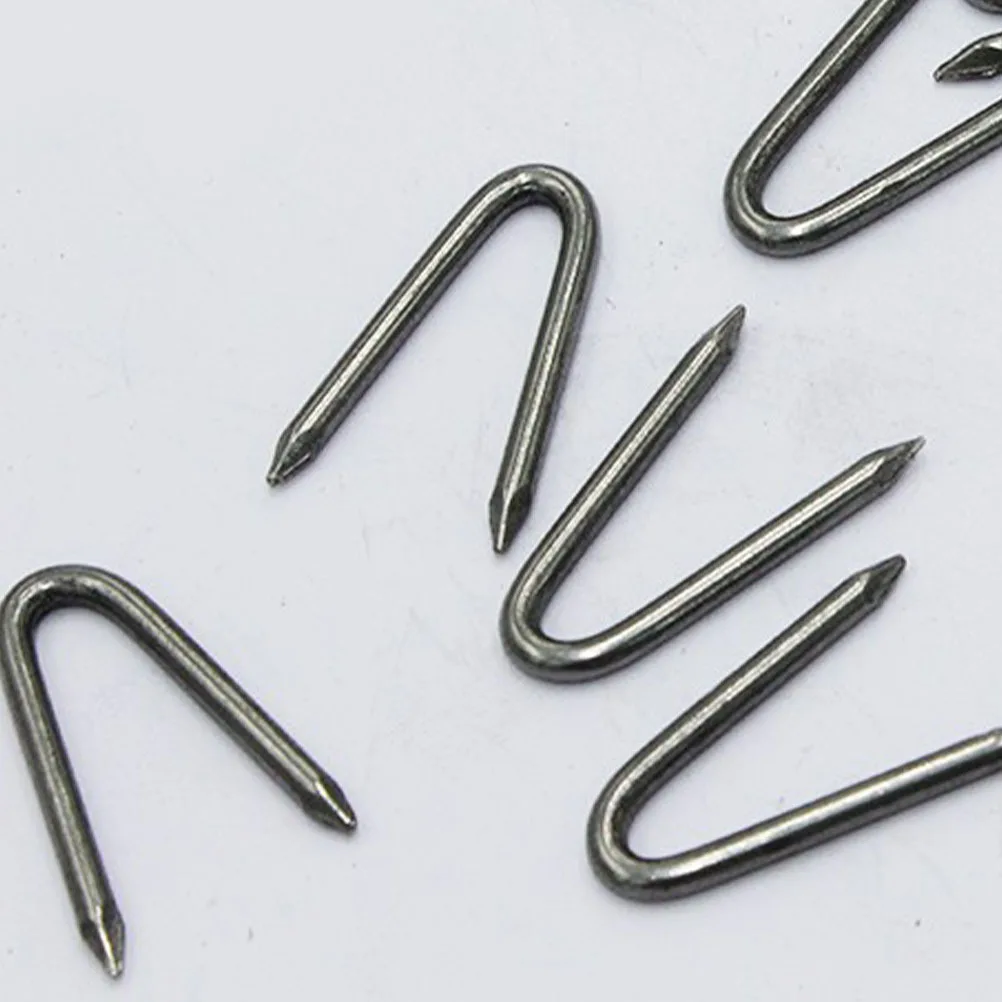 140 قطعة سياج على شكل حرف U ستابلز حديدية شديدة التحمل حديقة U نوع لسياج الأسلاك سرير الزهور U سياج تأمين ستابلز #2