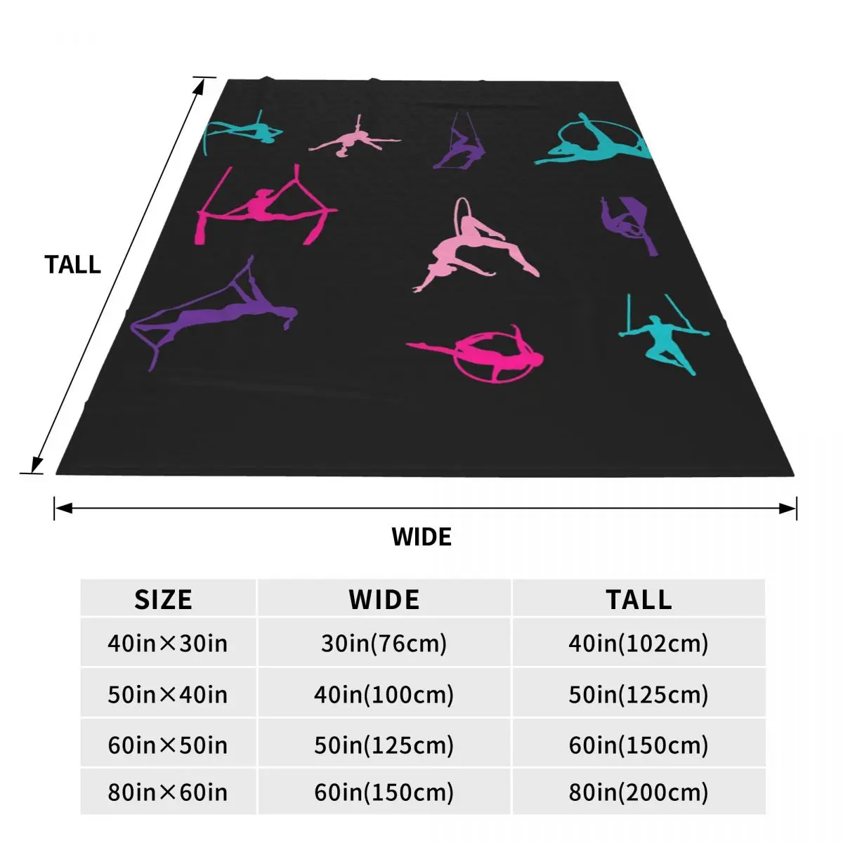 Dance Rhythmic Gymnastics Pattern Blankets Fleece Sofa Throw Blanket Multi-function for Couch Bedding Office Throws Bedspread