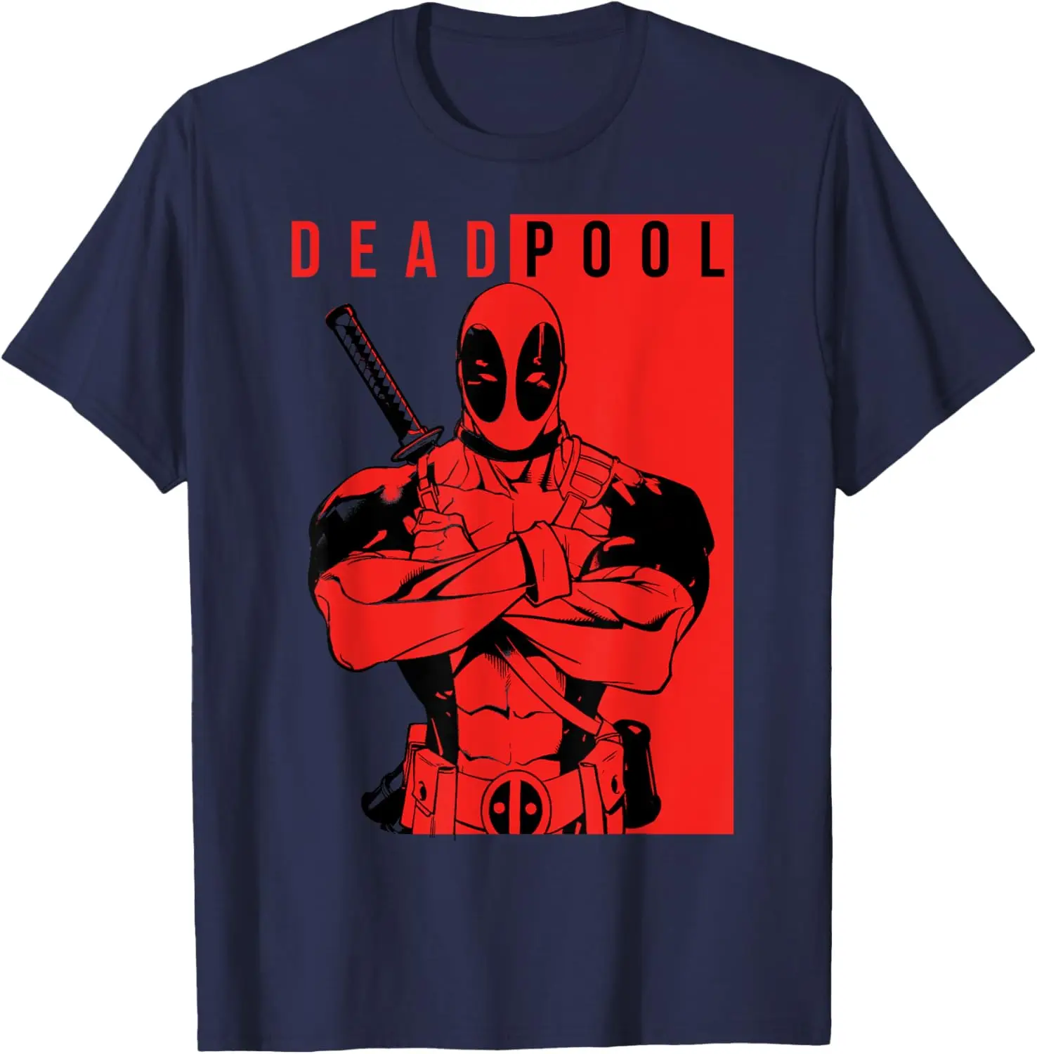 Marvel Deadpool Two-Toned Portrait Graphic T-Shirt T-Shirt