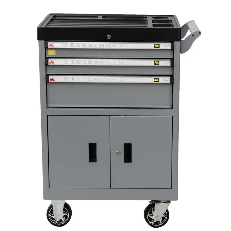 Heavy duty auto repair drawer type multi-functional push parts cart Iron tool cabinet Mobile hardware toolbox