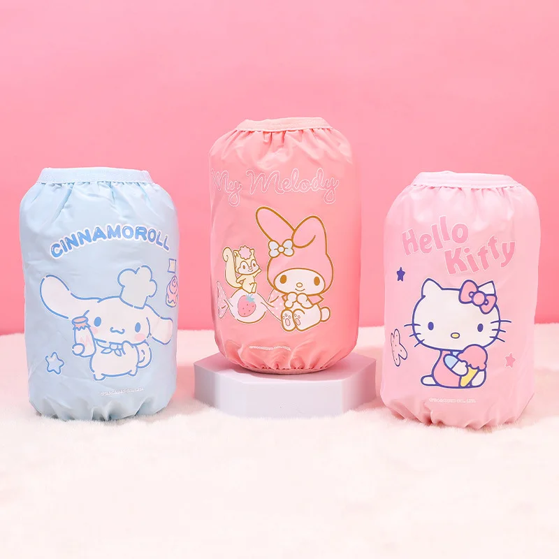 Kawaii Hello Kitty Kids manicotti antivegetativi Sanrio Anime My Melody Pochacco Cinnamoroll Kuromi accessorio per ragazze impermeabile