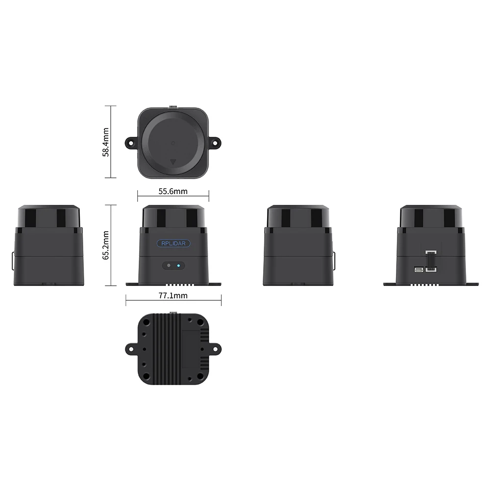 Slamtec RPLIDAR M2M3 Laser Mapping Sensor Distance Range 40m Lidar 360-degree Omni-directional Map Surrounding Environment