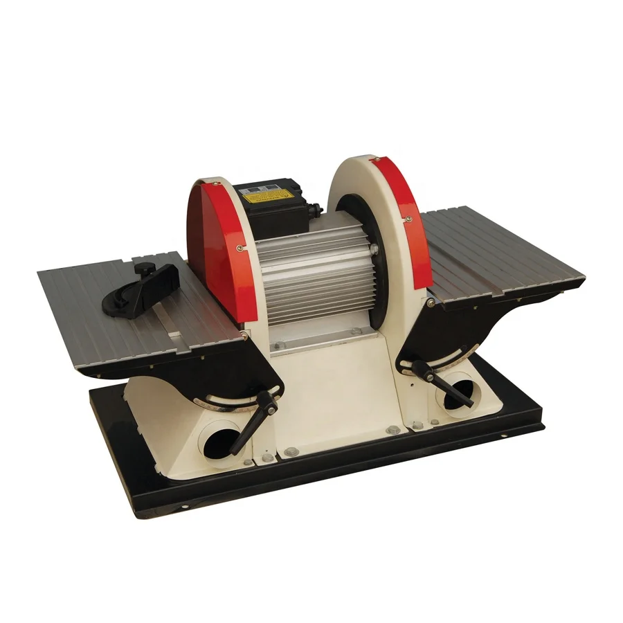 TTMC DS12A Disk Sander Double Disk Polishing Machine, Metal and Wood Grinder