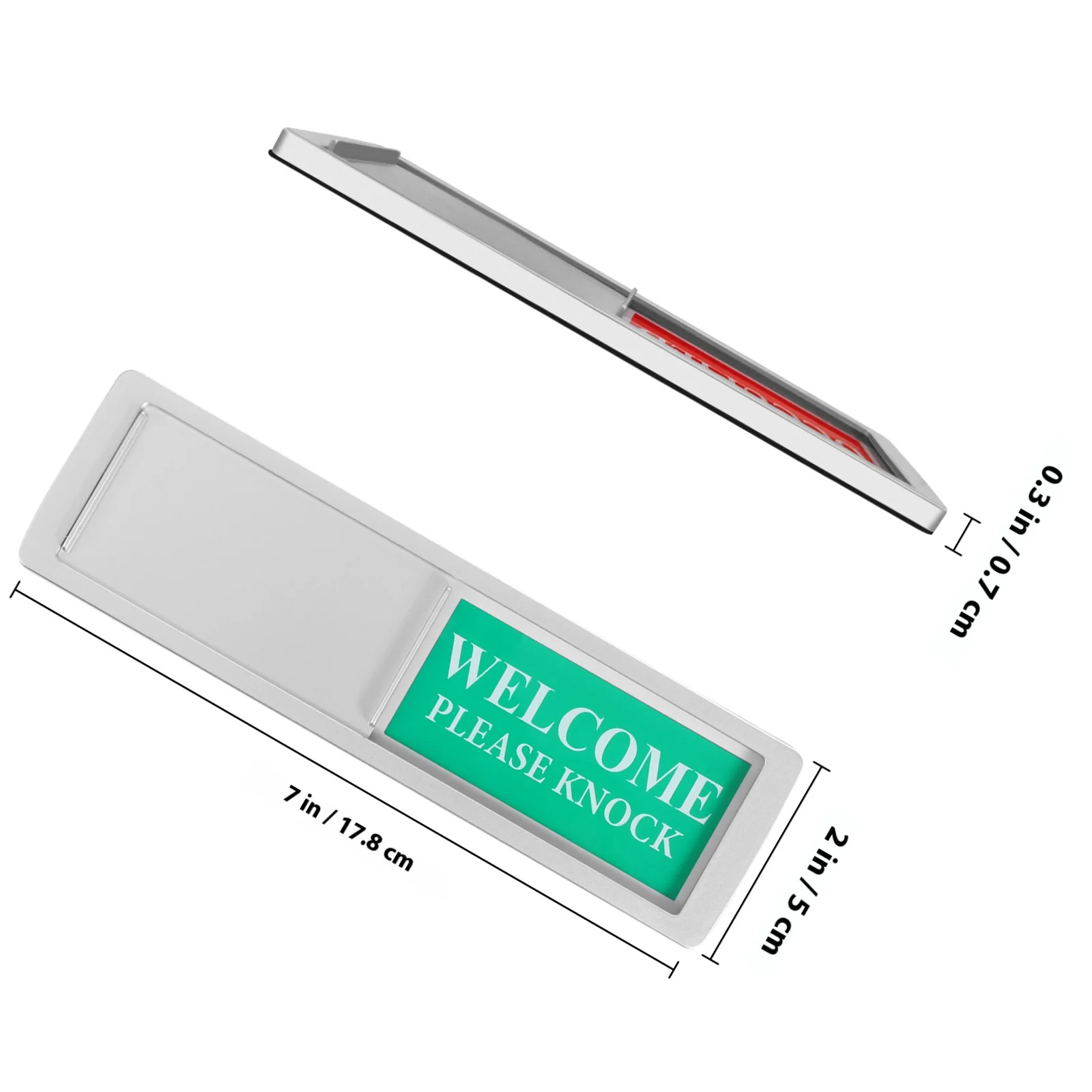 2개 프라이버시 슬라이드 도어 표시기 자석 슬라이더 사무실 회의실 화장실 기숙사용 고가시성