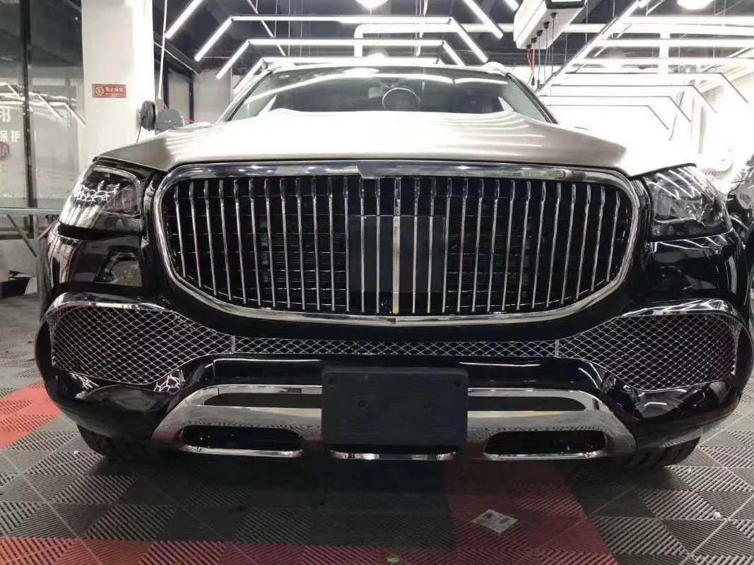 

Подходит для Benz GLS400 GLS450 GLS580, модернизированная модернизация, передняя планка Maybach, задняя планка, средний сетчатый бампер