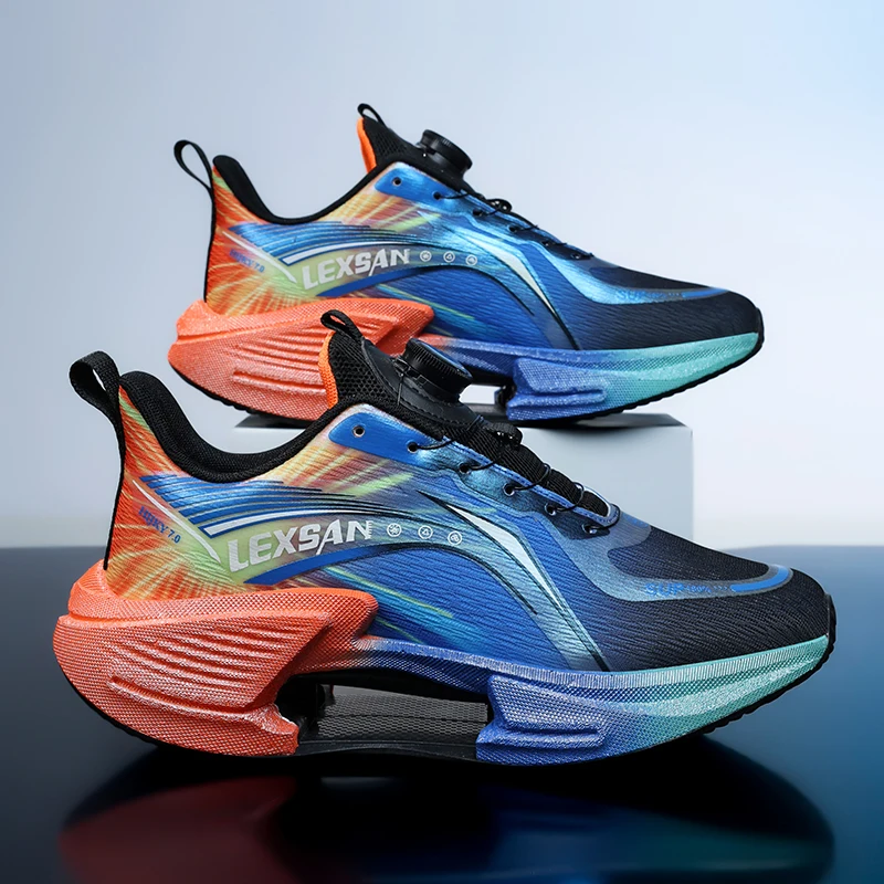 Parent-child high-quality sports shoes four season soft sole anti-slip racing running shoe men's light breathable speed sneakers