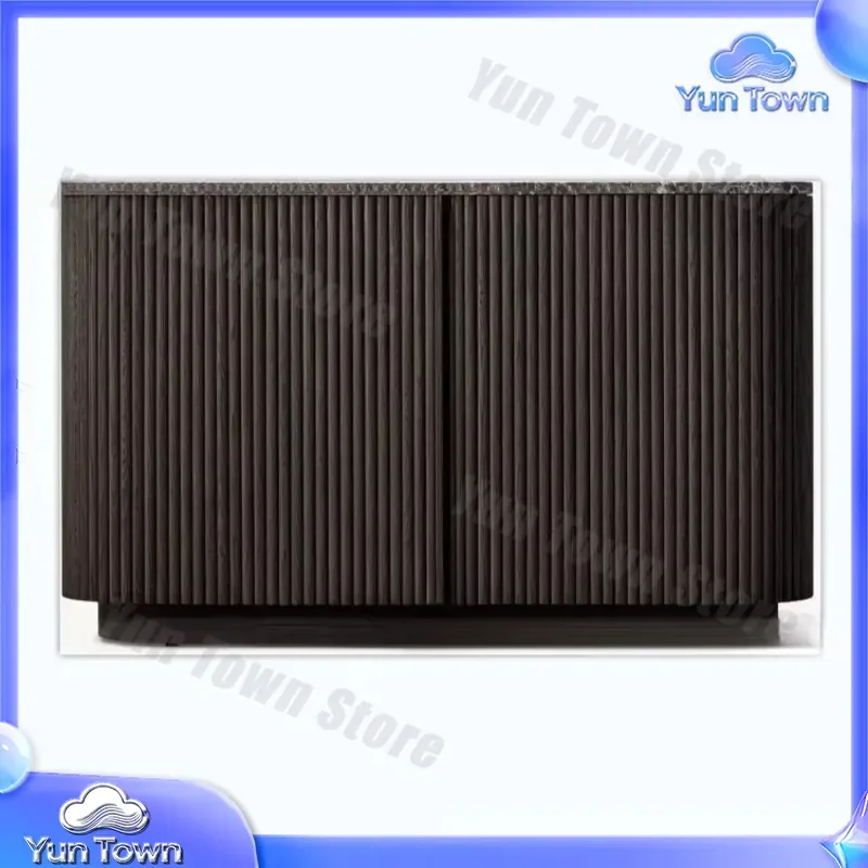 American Retro Solid Wood Marble Small Dining Side Cabinet for Living Room Storage Wall Mounted Locker for Small Spaces