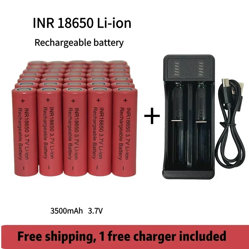 Envío Gratis 18650 cargador 3,7 v batería recargable 3500mAh 25A 18650 batería de iones de litio para herramienta eléctrica