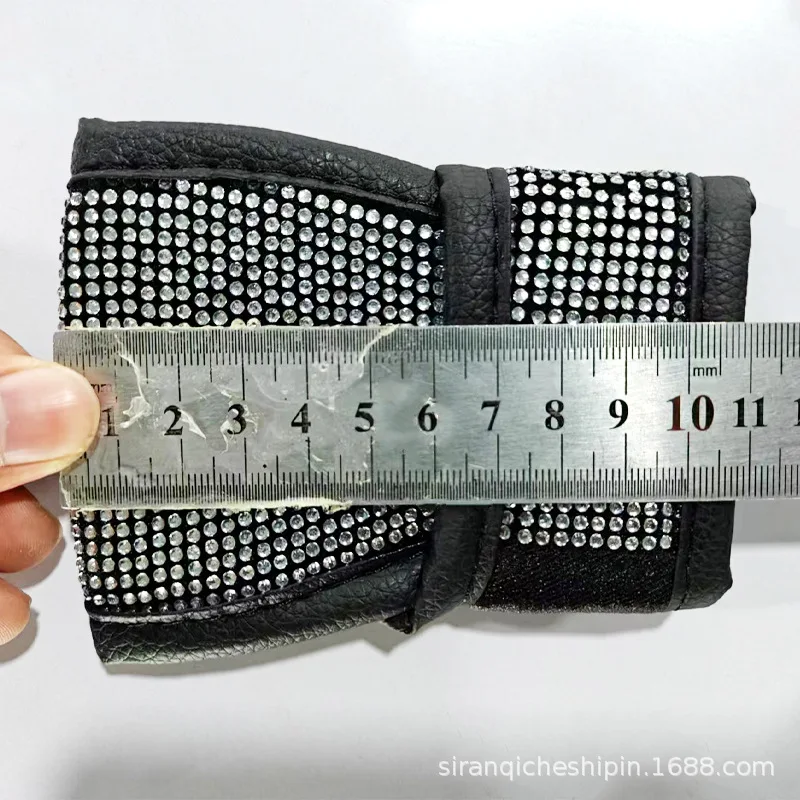 38 cm Bling Auto Zubehör Set Für Frauen Strass Lenkrad Abdeckung Sicherheitsgurt Abdeckungen Getriebe Shift Abdeckung Diamant Tasse Pads – Detail 34