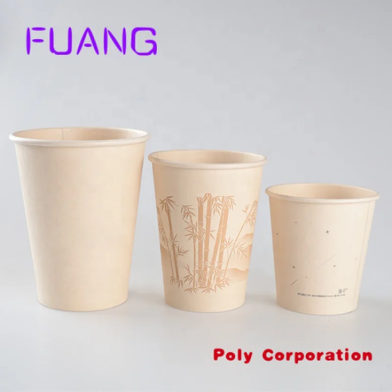 Custom  Logo printed disposable takeaway double wall paper cup for hot coffee drinks with lids