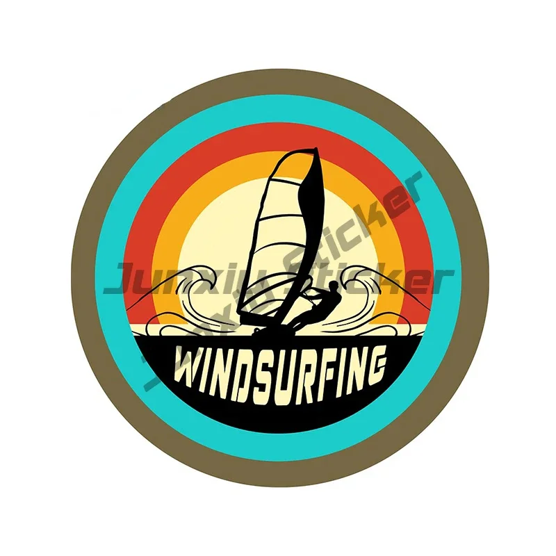 Windsurfing Funny JDM Car Stickers 3D Personality Scratch-proof Window Trunk Vehicle Decal Tool Motorcycle Accessories