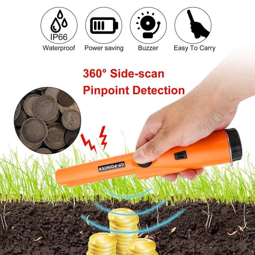 Handheld Metal Detector Metal Pinpointing Rod Detector GP-pointer Waterproof IP66 Metal Gold Detector Tester For Coin Gold