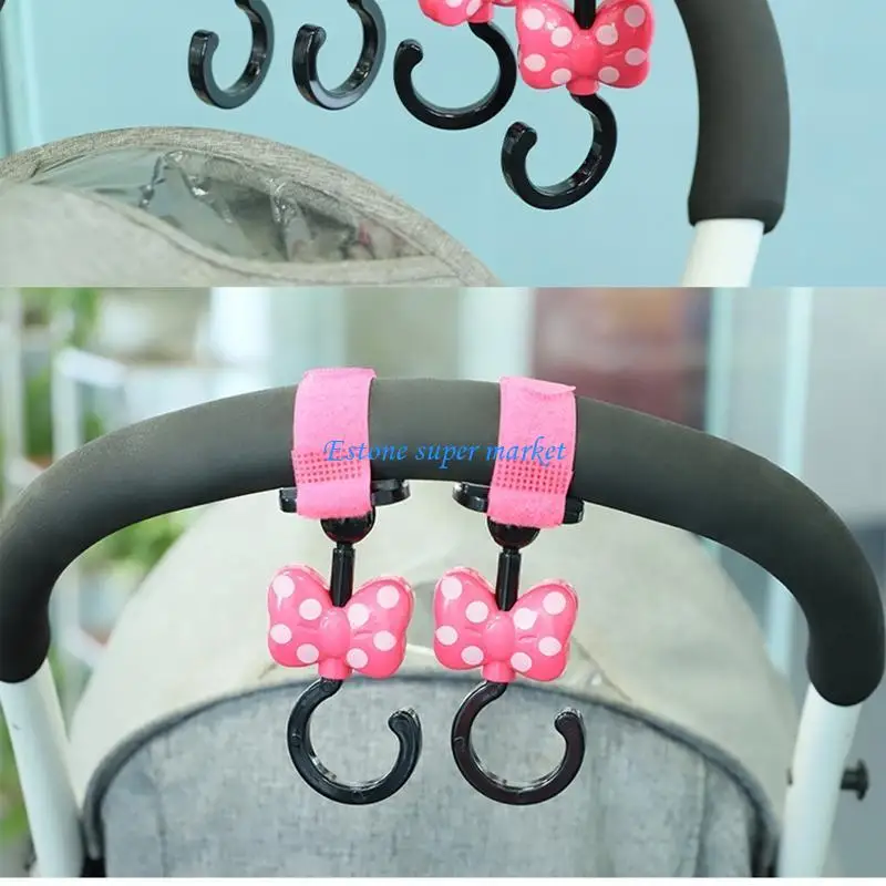 

090B 2Pcs Stroller Clips Stroller Hooks for Hanging Bags Diaper Bag Carriage Hook