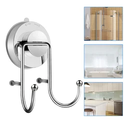 Gancho extraíble de acero inoxidable para baño y cocina, soporte con ventosa para toalla, Bola de baño, bata, gancho montado en la pared