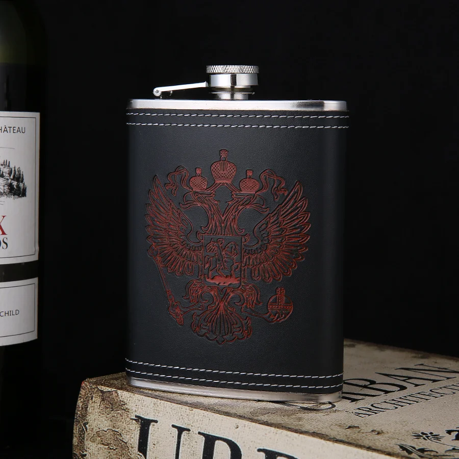 8 أوقية قارورة الورك مجموعة قوارير الشرب الفولاذ المقاوم للصدأ مع قمع 2 أكواب المحمولة قارورة ويسكي زجاجة للمشي تسلق هدية صندوق