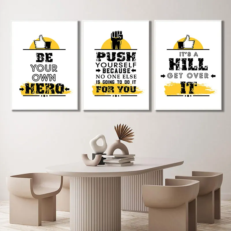Modern Inspirational Quotes Canvas Art Poster Prints Fashion Motivational Wall Decorative Picture for Living Room Bedroom Office