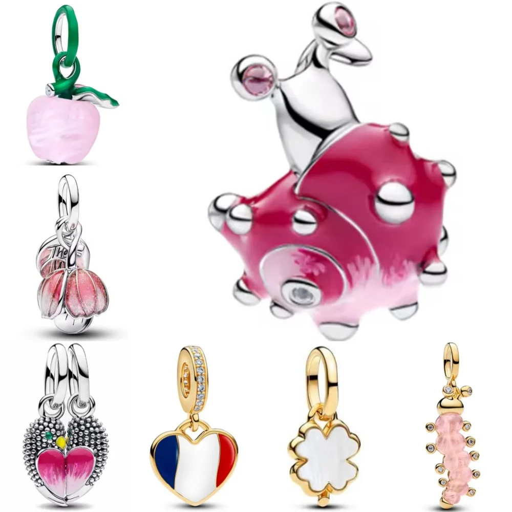 Hot Selling 925 Silver Apple, Turtle Bead Bird,Insect Pendant Suitable for Original Bracelet DIY Accessories Exquisite Jewelry ﻿ view 3
