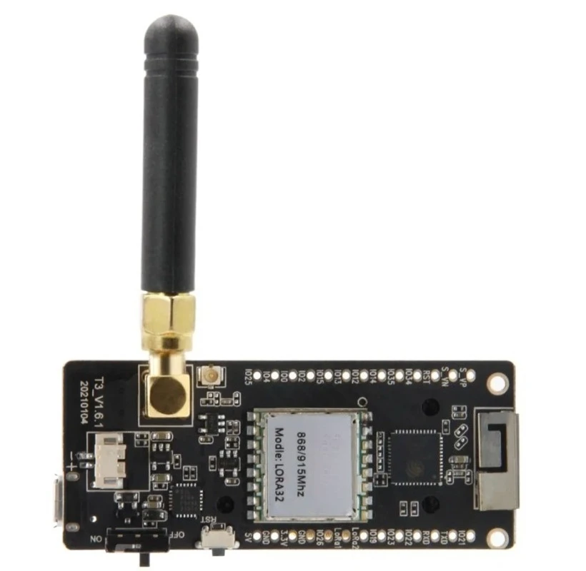 LoRa32 V2.1\_1.6 Wireless Module, ESP32 LoRa 0.96 Inch OLED SD Card Bluetooth WiFi SMA 433/868/915MHz Communication Board