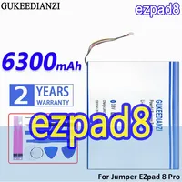 High Capacity GUKEEDIANZI Battery 6300mAh For Jumper EZpad 8 Pro 7 PIN 5 Wire Plug Laptop Batteries