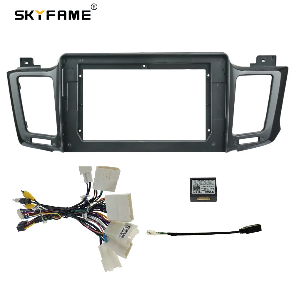 SKYFAME Car Radio Fascia Frame Adapter Canbus Box Decoder Android Radio Dashboard Fitting Panel Kit For Toyota Rav4