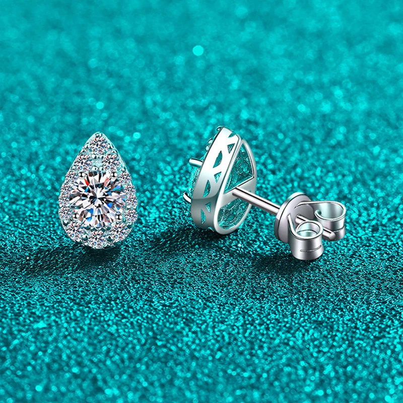 Smyoue 1cttw Sparkling Moissanite Stud Earrings for Women Engagement Birthday Gift Jewelry 100% 925 Sterling Silver Wholesale