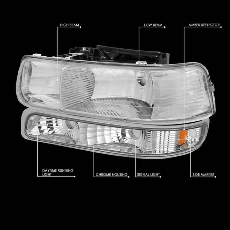 LED DRL النهار تشغيل ضوء مصباح الضباب القيادة ضوء أضواء وقوف السيارات HD المصباح ل سيلفرادو 99-02 GM2520173