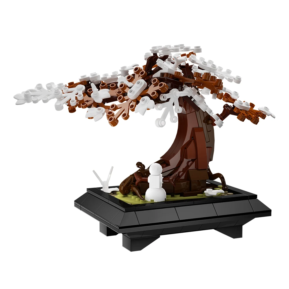 Gobricks MOC Quattro Stagioni Bonsai Albero Mattoni Modello Decorazione Building Blocks Bonsai Albero 4 in 1 Building Block Kit Giocattoli Regalo