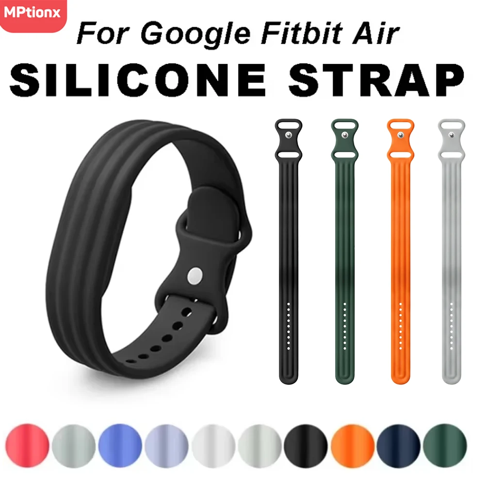 Silicone Loop Strap for Google Fitbit Air Sports Bracelet Breathable Band Wristband Correa Replacement Fitbit Air Accessories
