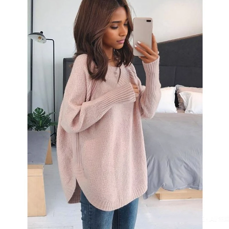 

Повседневный пуловер с v-образным вырезом и длинными рукавами, свитер 2025, женский корейский стиль, осень/зима, свободные вязаные топы, элегантный однотонный трикотаж