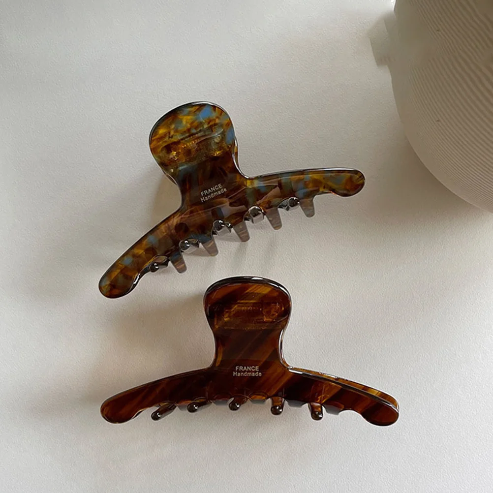 

2Pcs Hair Claw Clips Acetate Sheet Simple Design Jaw Clips Easy Wear Non Slip Hair Accessories for Women Women Headdress