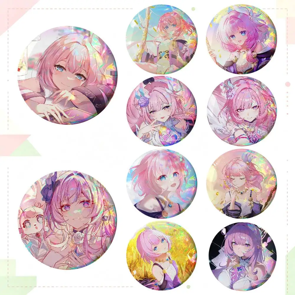 Anime Game Honkai Star Rail Cyrene Round Badge Creative Brooch Clothing Backpack Accessories Lapel Pin