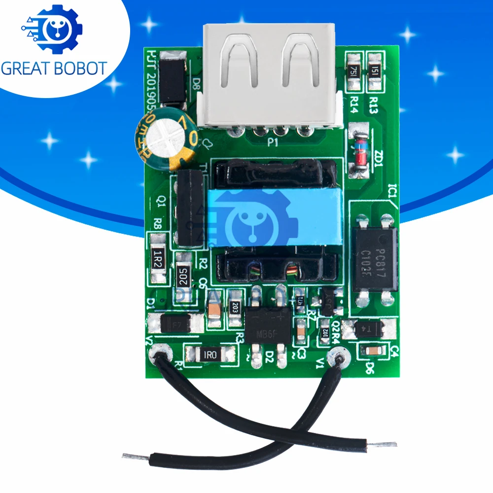 BS USB DC Step-Down-Modul: Isoliertes Netzteil, Buck-Converter-Stabilisator – 12 V, 24 V, 36 V, 48 V, 72 V auf 5 V, 1 A