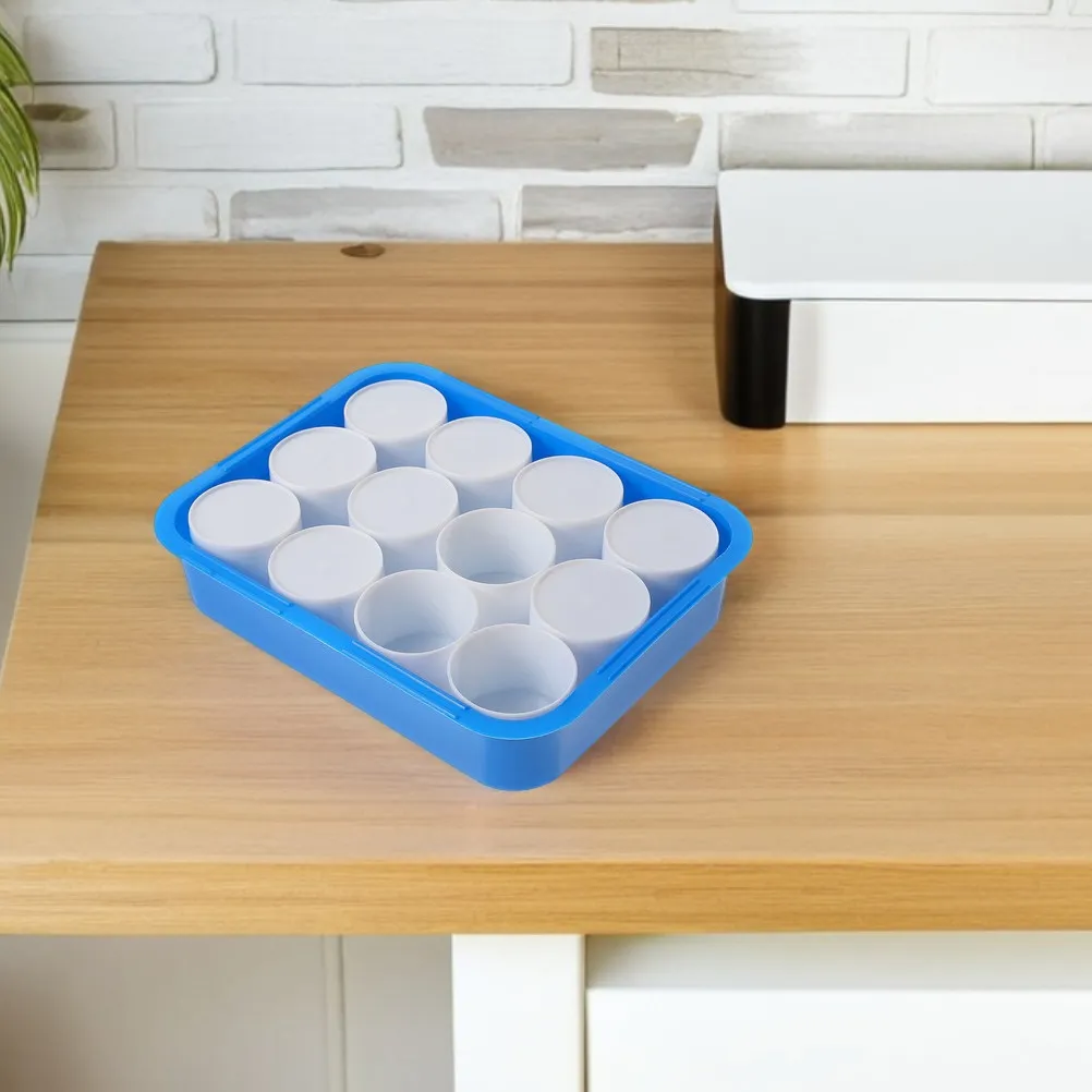 2Pcs Watercolor Palette Portable Oil Paint Mixing Tray Non-Metal Artist Paint Palette Case with Compartments Cups Lightweight