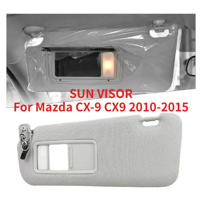 

Car Sun Visor with Makeup Mirror Light for Mazda CX-9 2010-2015 Left Driver Side CX9 Sport 3.7L Sunshading Board TDY1-69-320