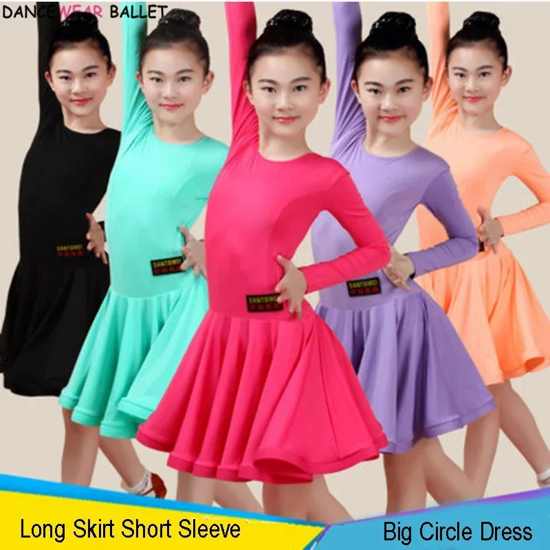 New girls ballroom dancing Waltz tango dress kids salsa bachata Latin dance costume Latin dancing clothes for sale