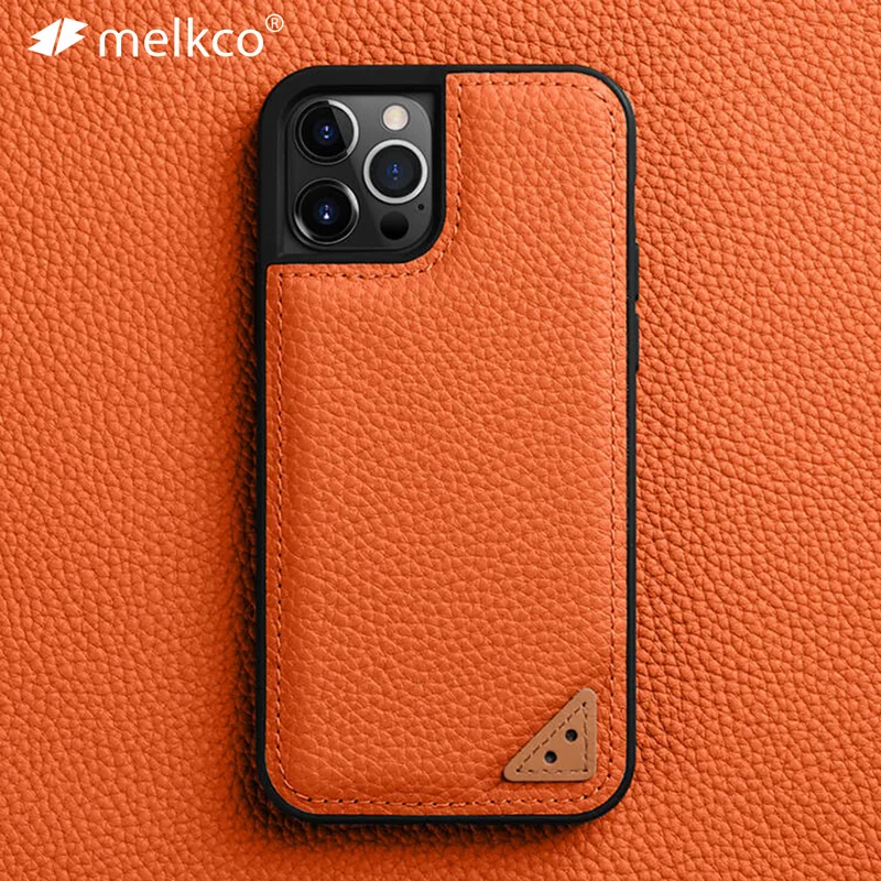 Melkco Premium Genuine Leather Case for iPhone 12 Pro Max mini Luxury Fashion Business Natural Cowhide TPU PC Phone Cases Cover