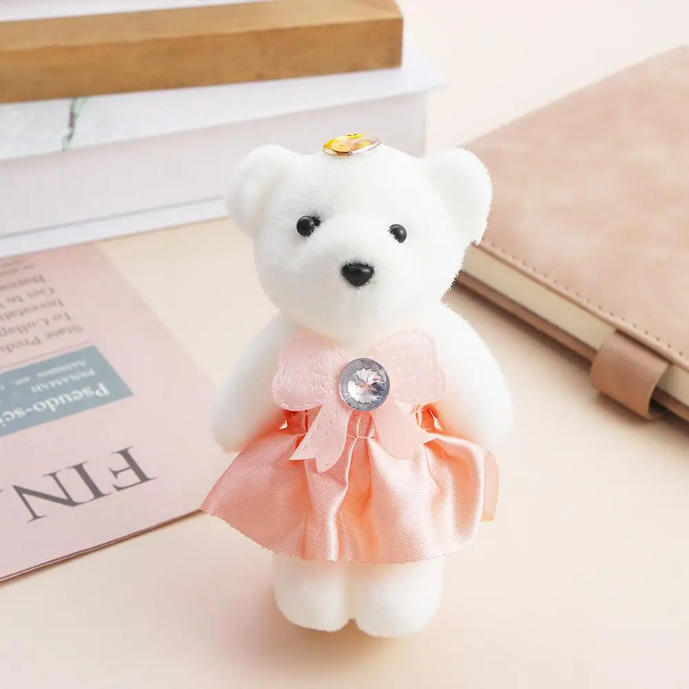 10 PCS 12CM Doll Toy Cartoon Plush Animal Hard foam Kid Toys Bouquet Bear Small Bear Doll Plush Doll