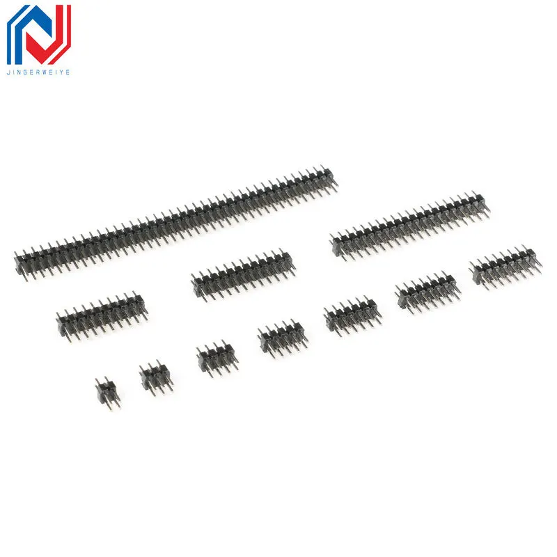 10Pcs/lot Pitch 2.0mm 2.0 Double Row Male 2-40Pin  Breakaway PCB Board Pin Header Connector Strip 2*2/3/4/5/6/7/8/10/12/20/40Pin