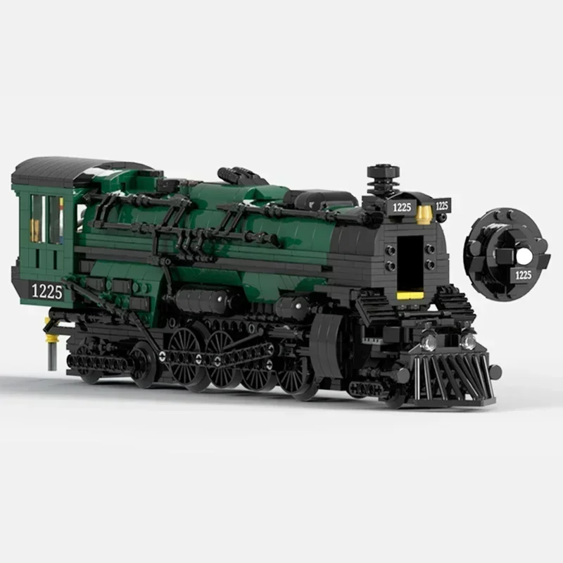 MOC-Locomotiva a Vapor e Tecnologia de Carvão Tender Building Blocks, Modelo de Trem Urbano, Montagem de Tijolos, Brinquedos de Natal