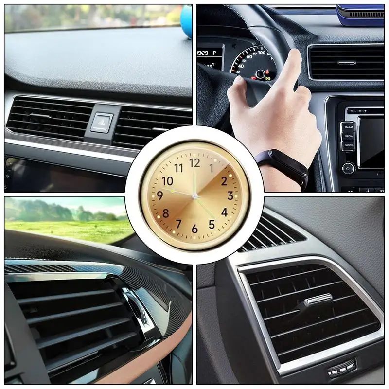 Mini Auto Clock Interior Automobile Clock Portable Mini Analog Car Dashboard Time Decoration For SUVs Cars Trucks