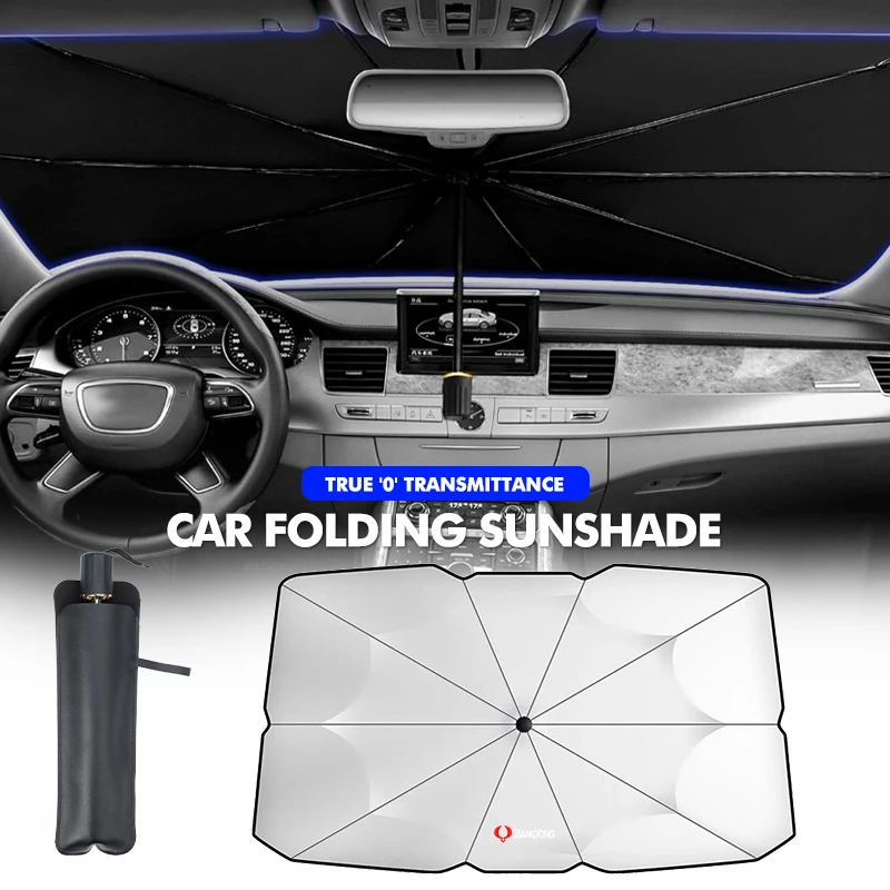 Parasol para ventana delantera de coche, sombrilla plegable, parasol para parabrisas, para SsangYong Rexton Y400 Y450 G4 2021 2022 Kyron