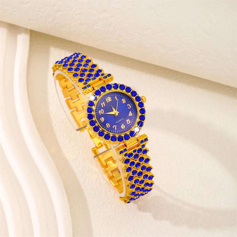 2025 New Women's Watch Diamond Dial Watch Best-Selling Products Luxury Brand Watch Bracelet Set Diamond Steel Strap