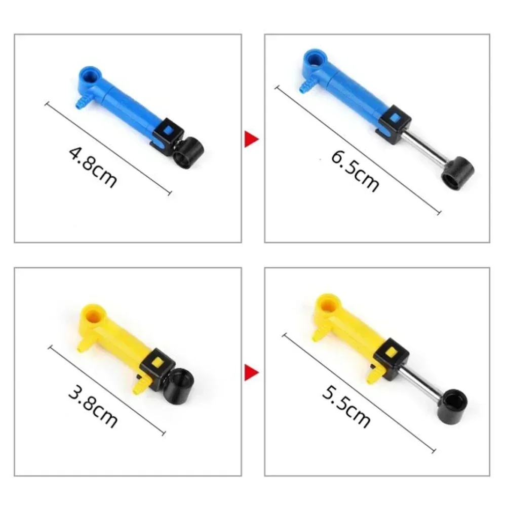 Piezas neumáticas MOC, manguera, bomba de aire, tanque, varilla de empuje, interruptor de Putter, cilindro, ladrillos de potencia de aire, bloques de construcción compatibles con Legoeds