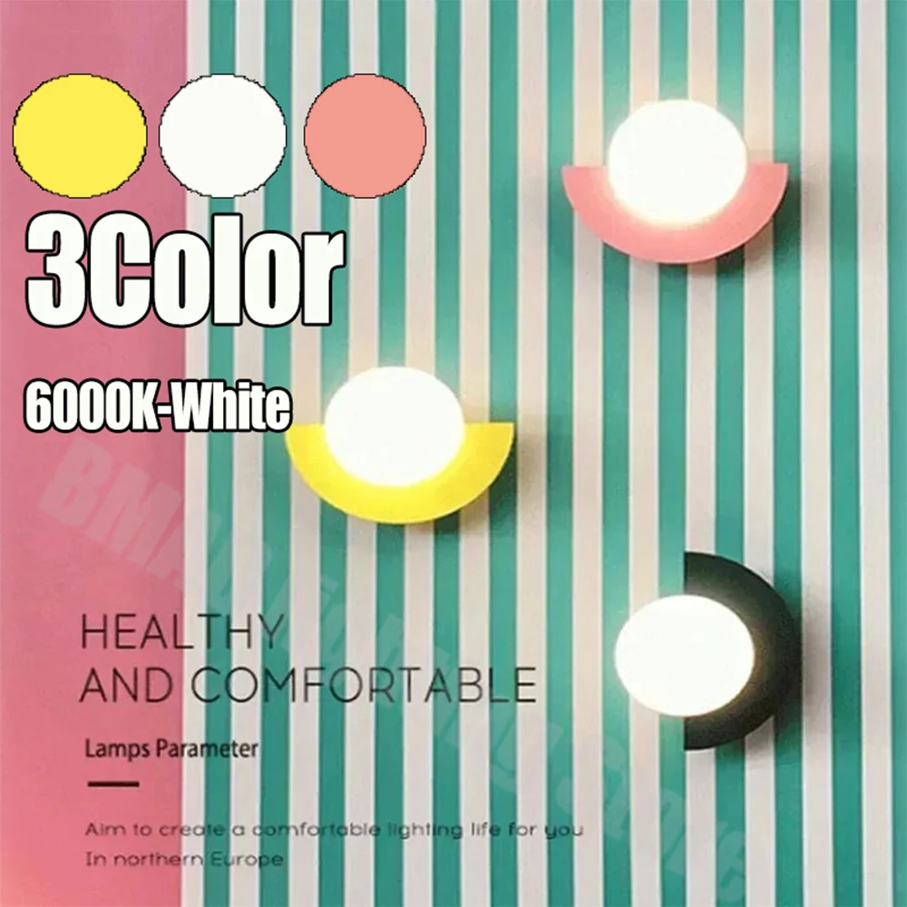 

Nordic Glass Ball Wall Lamp Designer Living Aisle Corridor Study Home Decor Wall Sconce Light Bedroom Bedside Simple Colored