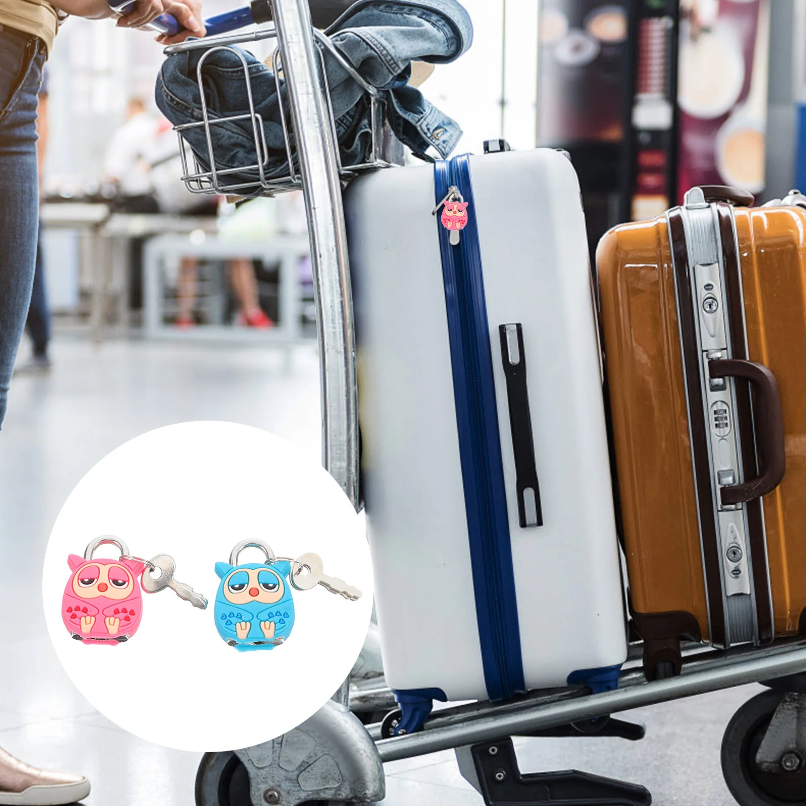 

4 Pcs Creative Padlock for Backpack Key Locker Drawer Password Bag Cupboard Child