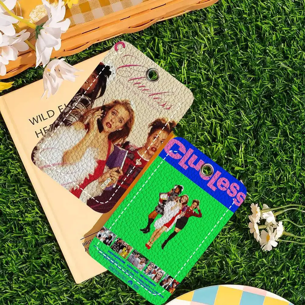 Clueless 1995 Vintage Movie Card Wallet With Keychain PU Leather Printed Pattern Card Holder
